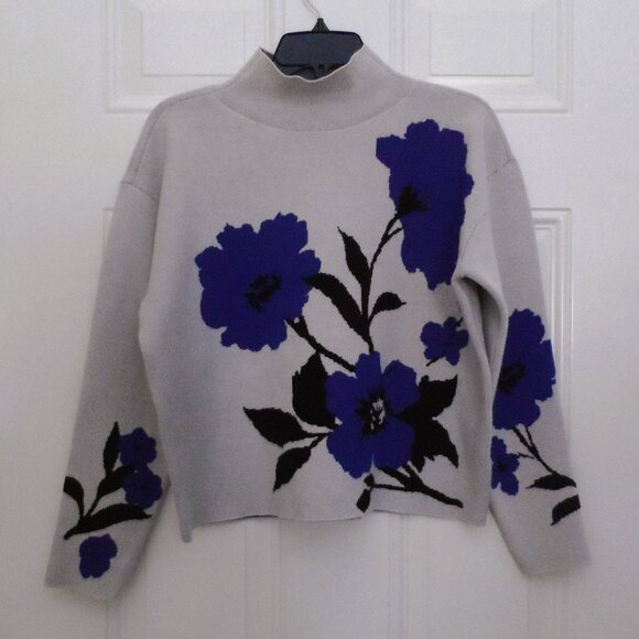 Maeve floral mock neck sweater oversized size S - Picture 7 of 7